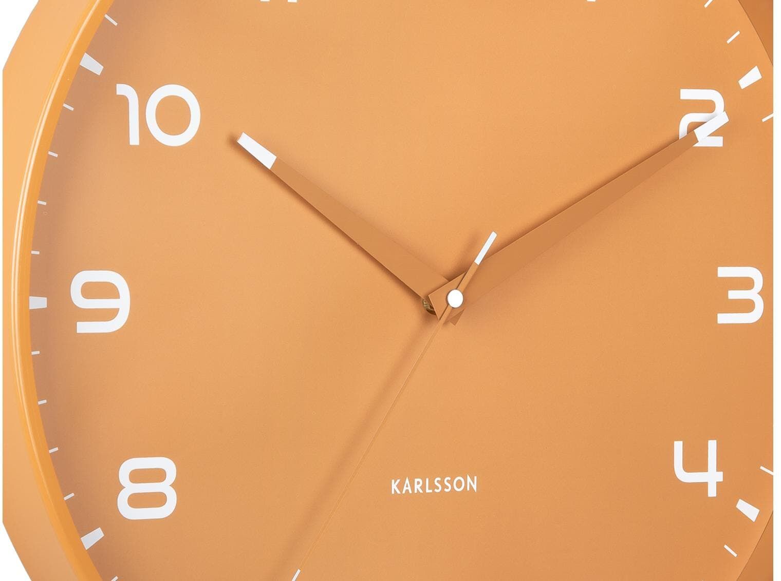 Wanduhr KARLSSON "Orgullo Ø 40 cm", gelb (ocker), Wanduhren, Wanduhr ocker Einheitsgröße