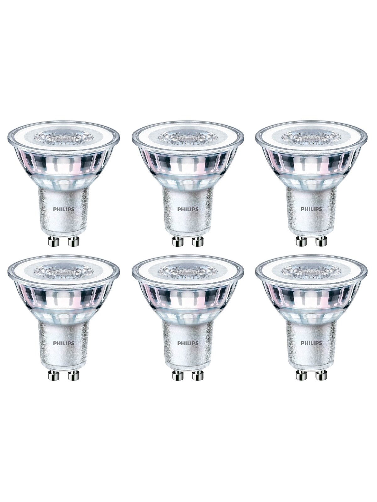 Philips LED-Lampe Classic Spot 4.6W/827 (50W) 36° 6-pack GU10