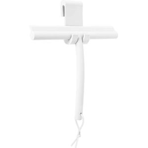 Blomus Duschabzieher Vipo, aus Edelstahl, weiß, Halterung zum Einhängen, mit Silikonlippe, Wischbreite 24 cm