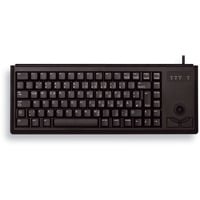 Slim Line G84-4400, Tastatur schwarz, DE-Layout, Cherry Mechanisch, integr. Trackball