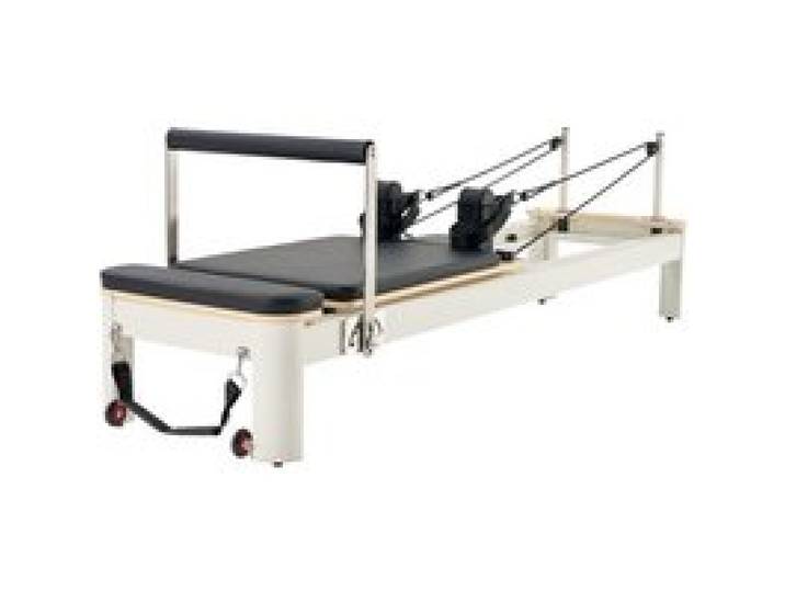 VEVOR Pilates Reformer Maschine Pilates-Bett aus Aluminium mit Sitzbox & doppeltem Widerstand – Feder & Kordel, für Fortgeschrittene & Anfänger, Heim-Fitnessstudio Gerät bis zu 181,44 kg