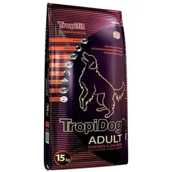 TROPIDOG SUPER PREMIUM ADULT MEDIUM & LARGE BREED CHICKEN & SALMON 15kg