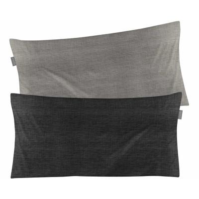 Kissenbezug IRISETTE "Wave-HK 8557", grau, B:40cm L:80cm, Mako-Satin, Obermaterial: 100% Baumwolle, Kissenbezüge, Kissenbezug, anschmiegsam und atmungsaktiv