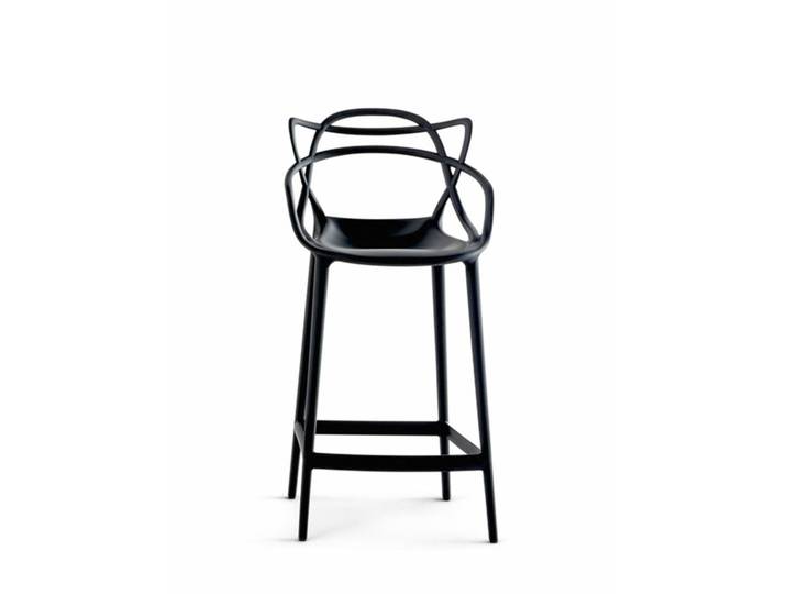 Kartell Hochstuhl Masters Stool schwarz, Designer Philippe Starck & Eugeni Quitllet, 57x99x47 cm