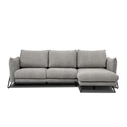 ECKSOFA HOSTEN 4-Sitzer, platinfarben