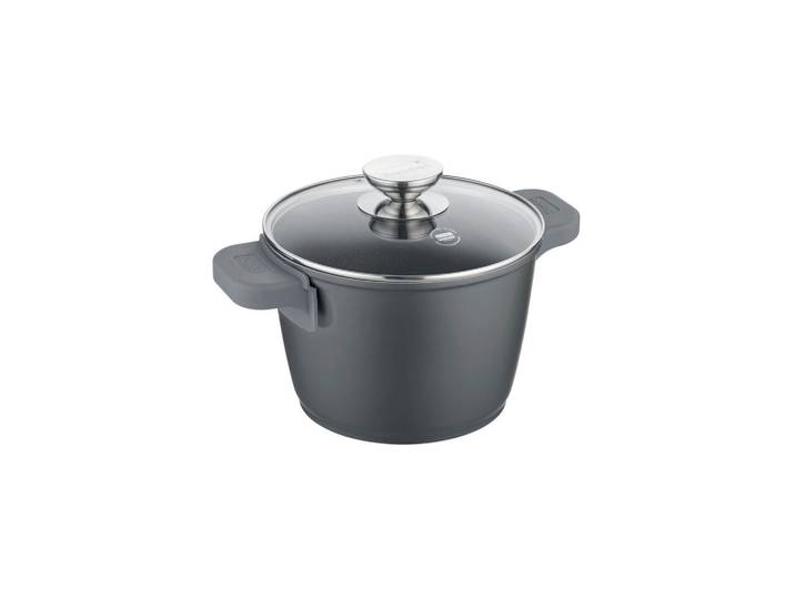 Berndes Gemüsetopf Vario Click Induction, Schwarz, Metall, 6,5 L, backofengeeignet, hitzebeständige Griffe, Kochen, Töpfe, Kochtöpfe
