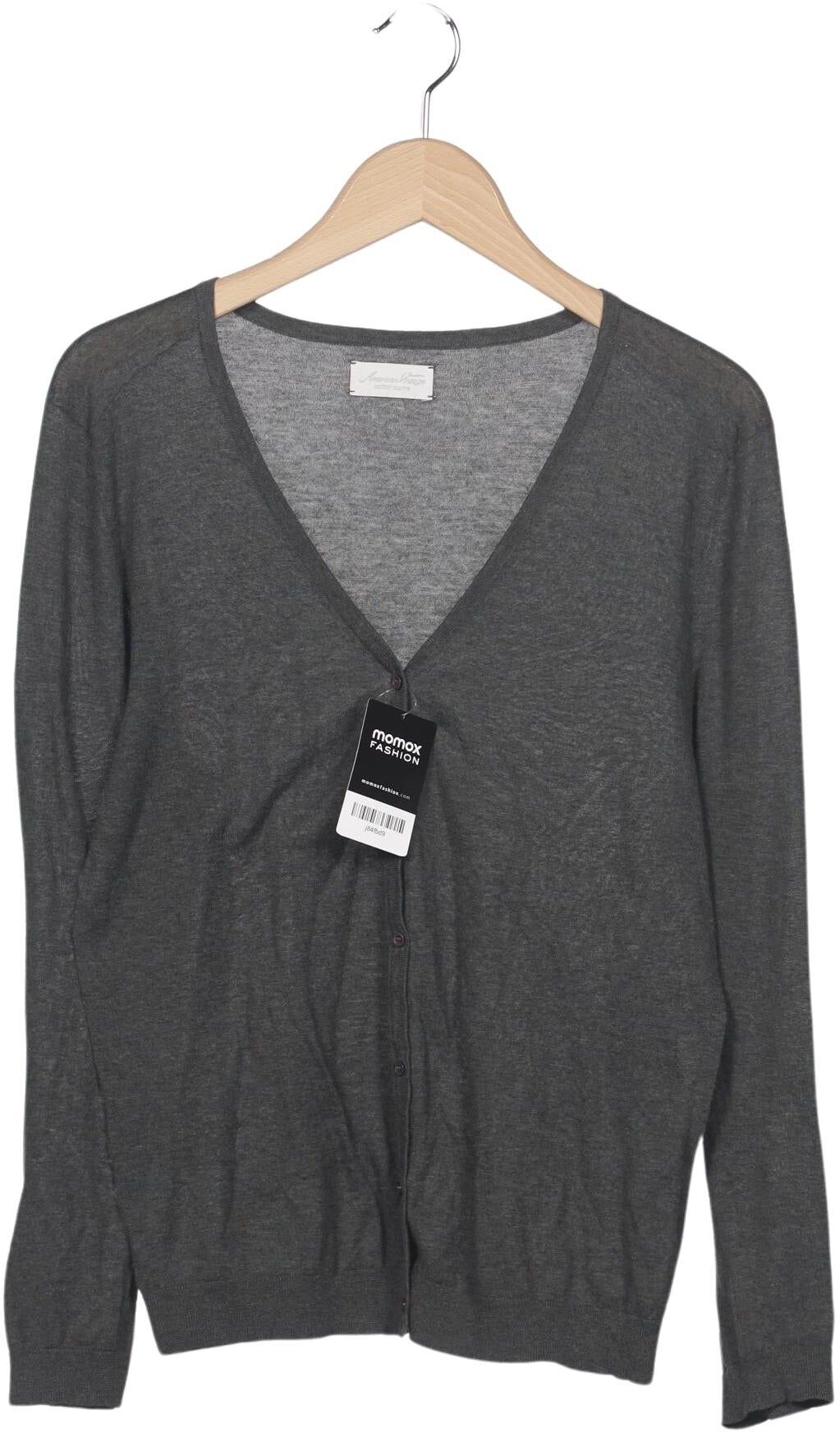 American Vintage Damen Strickjacke, Grau, Gr. L, Baumwolle - Second Hand