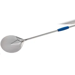 GI.METAL GIMETAL Edelstahl-Pizzauntersetzer ø 20 cm hellblauer Griff