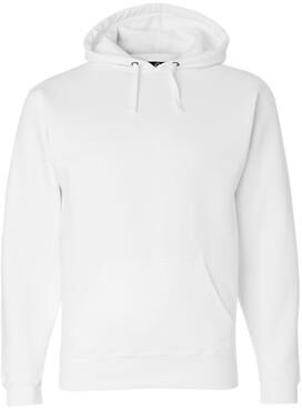 J America JA8824 Men's Premium Hooded Sweatshirt in White size 3XL   Ringspun Cotton 8824