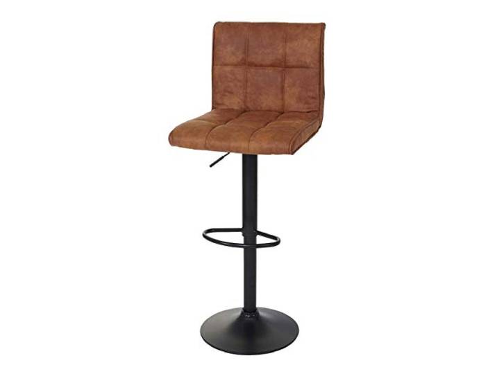 Mendler Barhocker HWC-B13 Wildlederimitat - Vintage Hellbraun