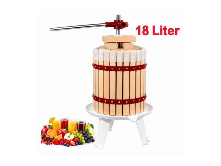 HELO24 Obstpresse Saftpresse Fruchtpresse Obst Weinpresse inkl. Presstuch 18L
