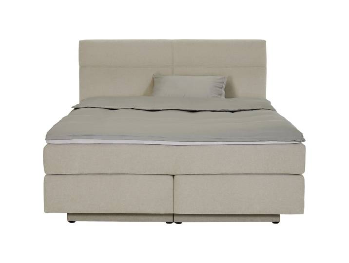 Gemütliches Boxspringbett Gabo Stoff beige 180 x 200 cm - Material: Polyester