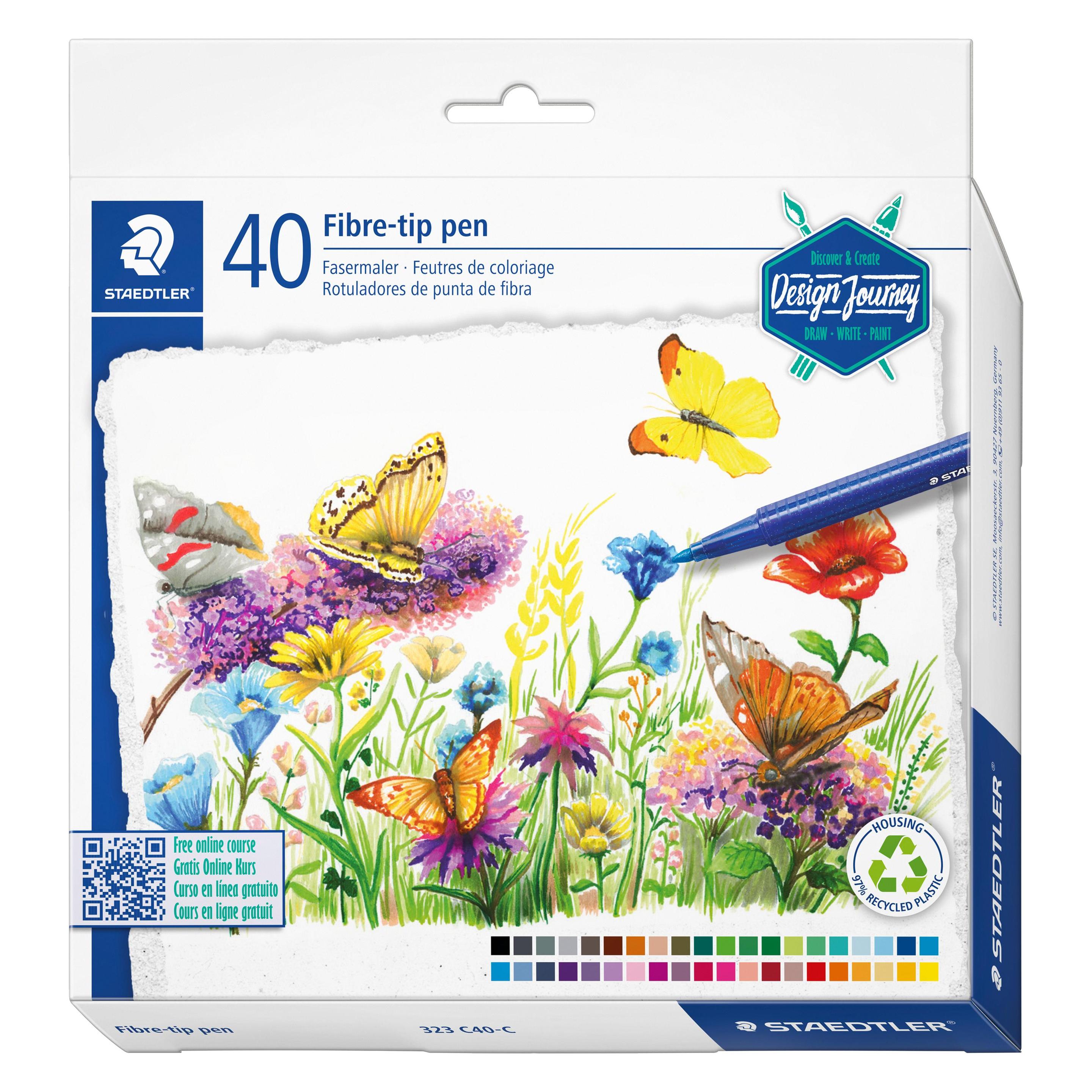 Staedtler Fasermaler "Triplus color", 40 Stück (40x) (323 C40-C)