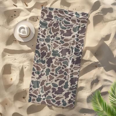 JML Camouflage beach towel,Quick Dry, Lightweight & Compact beach towel for Pool, Yoga and Camping