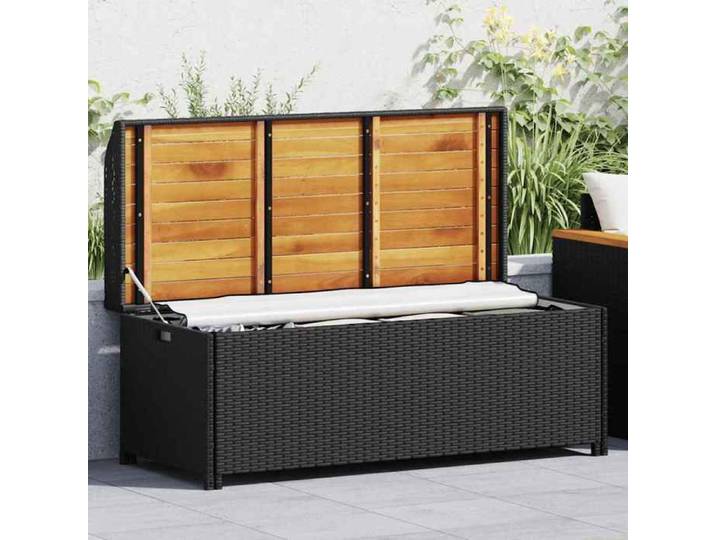 Noir Magnifique Banc de rangement de jardin - 2 PLACES - 120cm Résine tressée Noir 120x50x50cm - Banc Park CL7112905