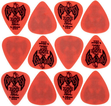 Ernie Ball Everlast Picks 1,14 mm Red Rouge