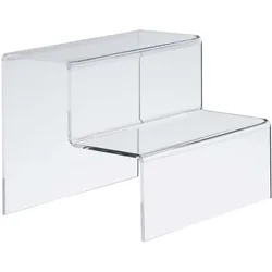 Deko Treppe, Acryl transparent | 220 x 168 x 183 mm | 2-stufig, Acryl (PMMA)