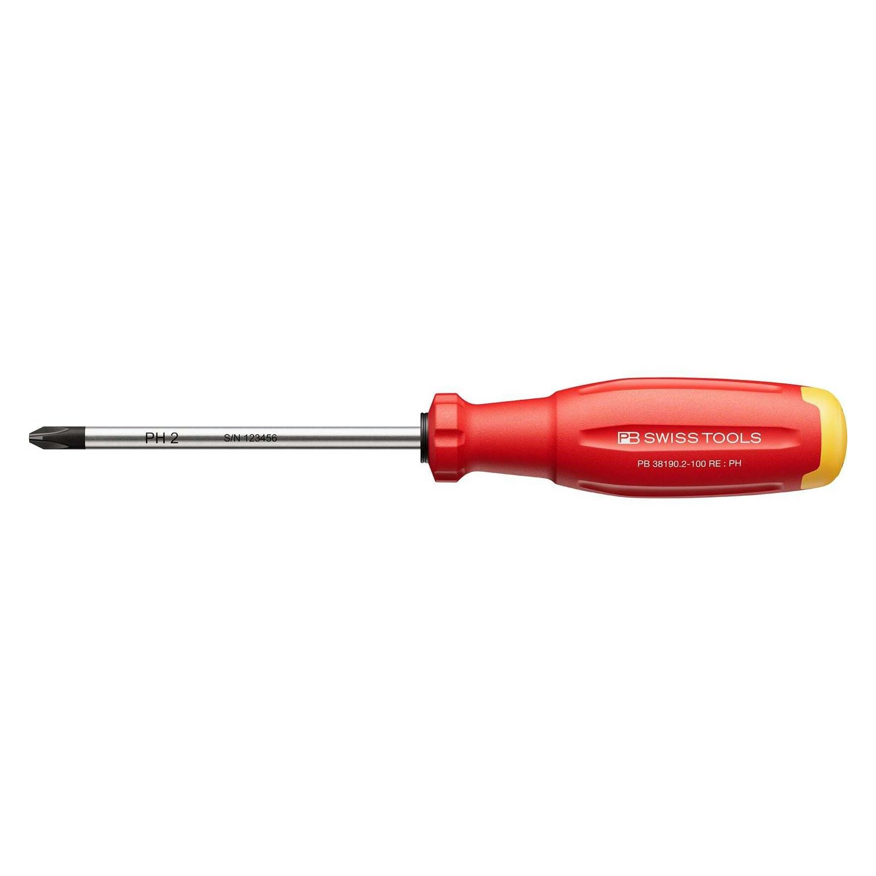 PB Swiss Tools Phillips-Schraubenzieher PB 38190 SwissGrip Evo Gr. 2 100 mm RE (PB 38190.2-100 RE-141258.2103)
