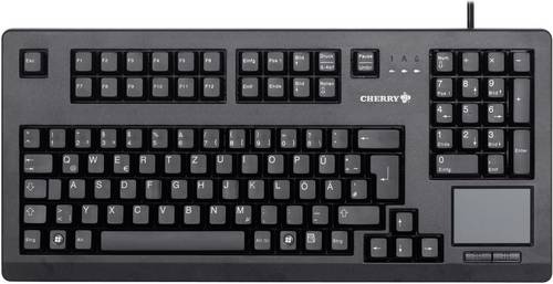 CHERRY Touchboard G80-11900 USB Tastatur Deutsch, QWERTZ Schwarz Integriertes Touchpad, Maustasten, 19" Anwendungen