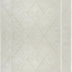 Hochflorteppich ATRIO Berber Polypropylen 30mm Wohnzimmerteppich weich Langflor wohnlich Schlafzimmer 160x230 cm Creme | Kadima Design
