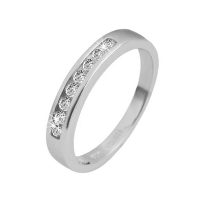 Fingerring AKZENT "Ylvie" aus 925 Sterlingsilber, rhodiniert, langlebig" Gr. 54, silber (silberfarbig), Fingerringe, Damen, 54, Silber 925 (Sterlingsilber), Fingerring