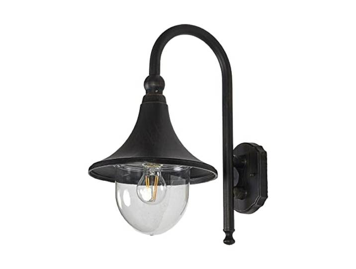 Lindby Wandlampe aussen IP44, Aussenwandleuchte Laterne Finish rostbraun Außenbeleuchtung Wand für Hof Garten Terrasse Balkon Haus Aussenleuchte
