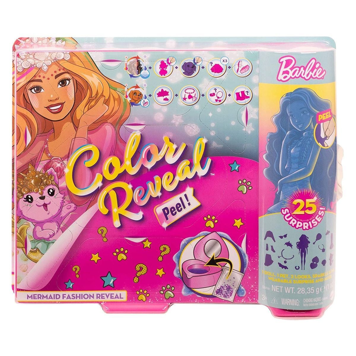 Mattel Barbie Color Reveal pop met zeemeermin thema en huisdier