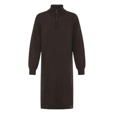 Strickkleid OXMO "Strickkleid OXFsanva", Damen, Gr. M, N-Gr, braun (chocolate torte), Obermaterial: 70% Baumwolle CO. 30% Polyester PES., Kleider Strickkleid