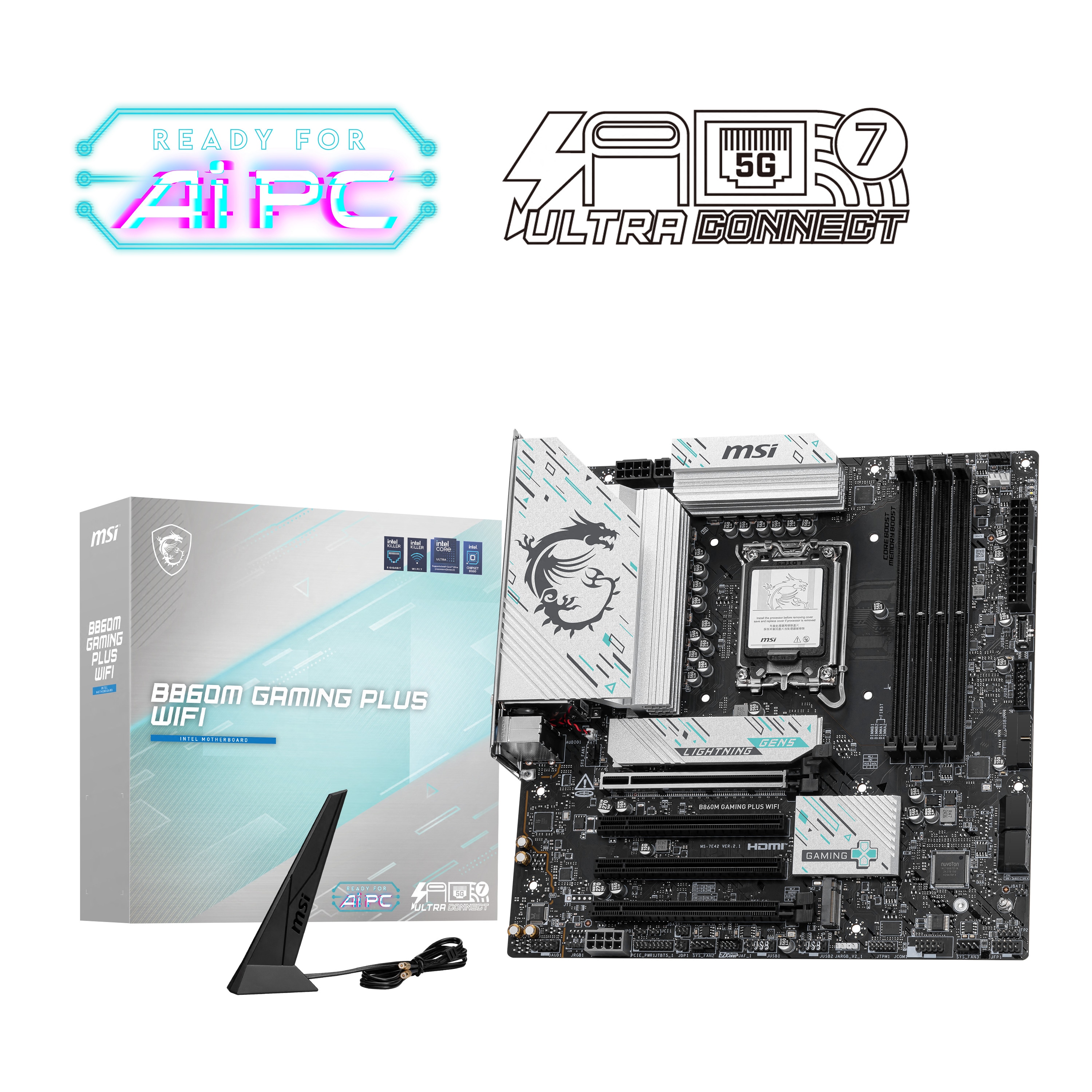 MSI B860M GAMING PLUS WIFI Micro-ATX Mainboard - Sockel 1851