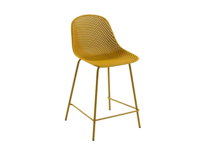 In- & Outdoor Barhocker „Quinby“ Senfgelb Kave Home