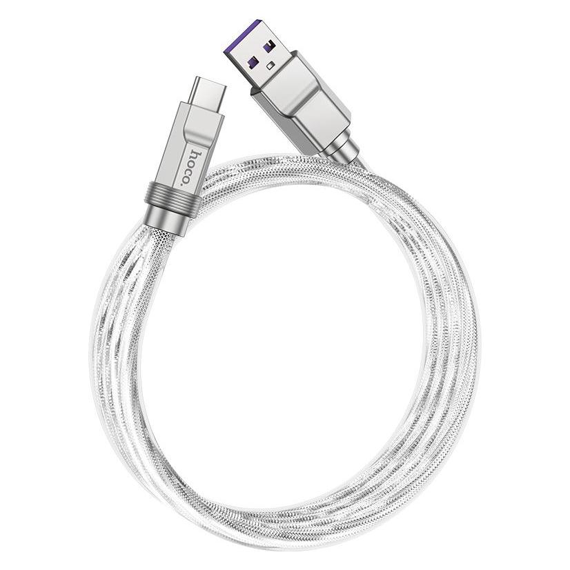 Hoco - U113 Fast Charging 100W USB-C auf USB-A 1M, Silber (1 m, 100 W) (CA914821)