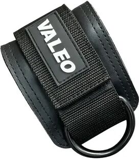 Market Central Double D Ring Cable Ankle Straps For Cable Machine Glute Training Gym Ankle Cuffs black