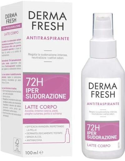 Dermafresh 72H 100 ml Latte Corpo Deodorante Ipersudorazione Antitraspirante