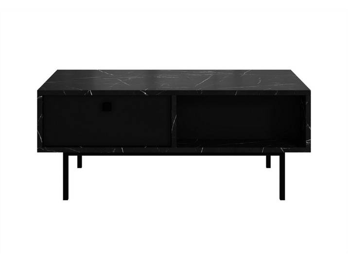 Compleo Couchtisch mit Schublade SAMBI, Kaffeetisch mit Marmor Optik