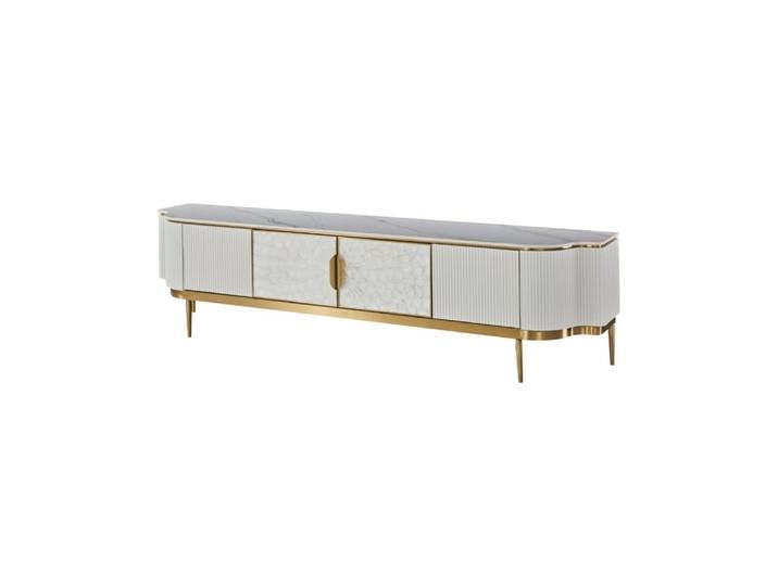 Meuble tv coloris beige 200 x 40 x 52 cm