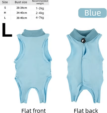 Inspire Picks ComfortCare Cat Recovery Suit For Post Surgery Protection blue l