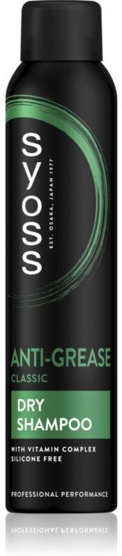 Syoss Anti Grease shampoing sec pour cheveux qui deviennent gras très vite 200 ml