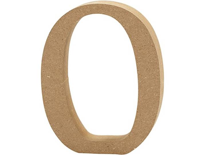 Letter, H: 8 cm, MDF, O, 1pc
