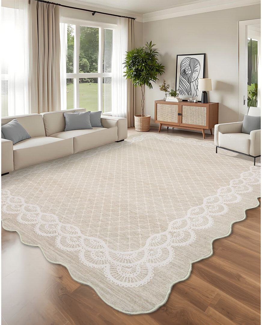 Bloomsbury Market Rectangle Washable Area Rug Beige Rectangle 160 x 230 cm