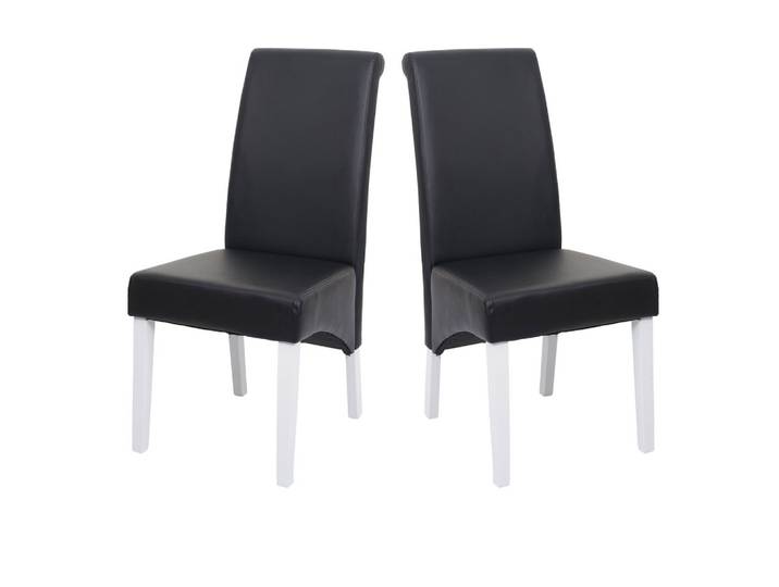 ESSZIMMERSTUHL Schwarz, Weiß 2er-Set