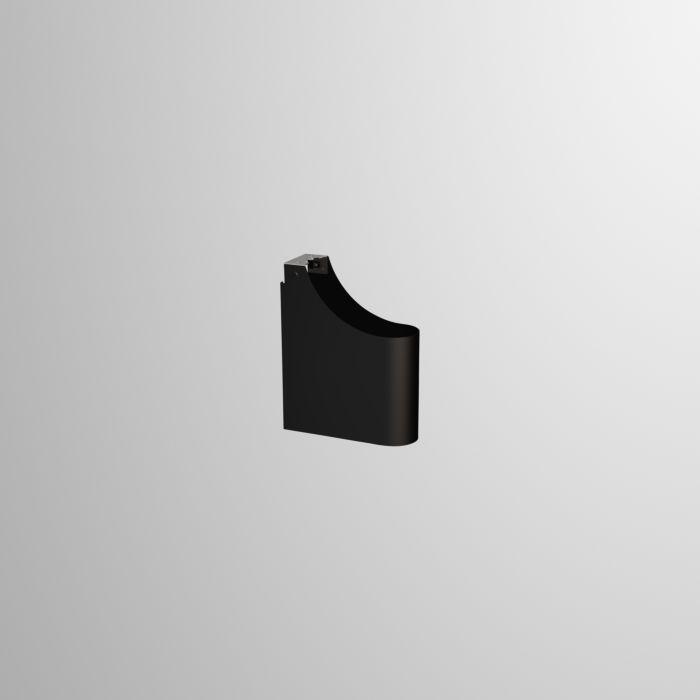 Alape Siphonverkleidung 8114000980 matt schwarz, pulverbeschichtet, B/H/T 118 x 440 x 319 mm