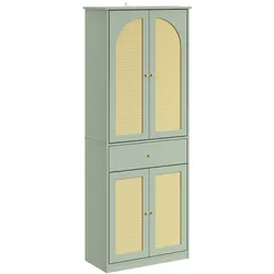 SoBuy Schuhschrank, Schuhkommode, Flurschrank mit 1 Schublade Grün 70x34x180cm Modern