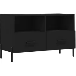 vidaXL TV-Schrank Schwarz 80x36x50 cm Holzwerkstoff
