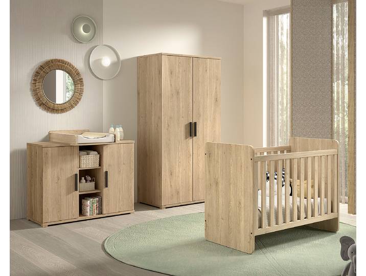 Ensemble de chambre bébé évolutif Sam 3 101cm Marron