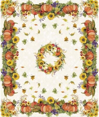 Laural Home Cornucopia Harvest Tablecloth