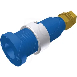 MSEB 2600G-M3 BL - Einbaubuchse, 2 mm, blau, gesichert