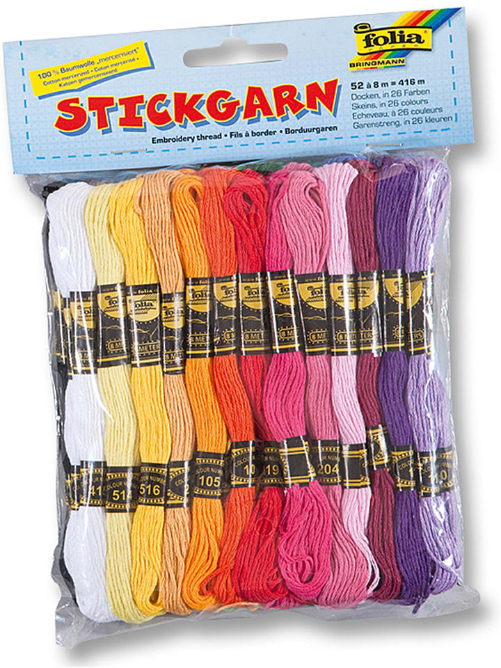 folia PAPER Stickgarn in Bunt - 52x 8 m - onesize