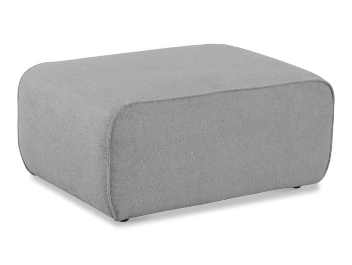 Polsterhocker HOME AFFAIRE Noord 92/66 cm , grau, B:92cm H:44cm T:66cm, 94%PER, 6% NYL, Hocker, Polsterhocker, mit Kedernaht, schöne Serienergänzung