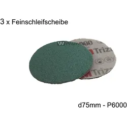 3 x 3M Hookit® Trizact® d75 mm - P6000 - Feinschleifscheibe 51131