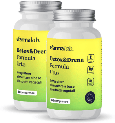 eFarmaLab Detox e Drena Formula Urto Integratore Drenante e Depurativo Offerta BIPACCO 2X60 Compresse
